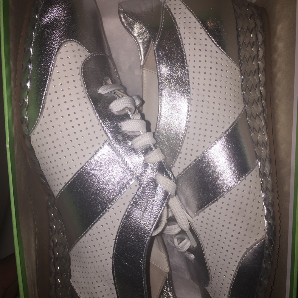 Sesto Meucci White and Silver Shoes